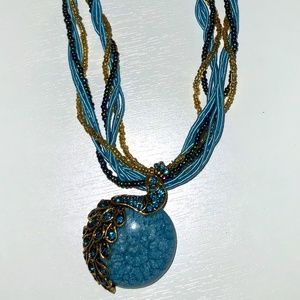 Peacock necklace